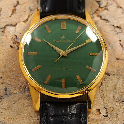 Authentic Seiko Seikomatic Green Dial Diashock 20 Jewels Automatic