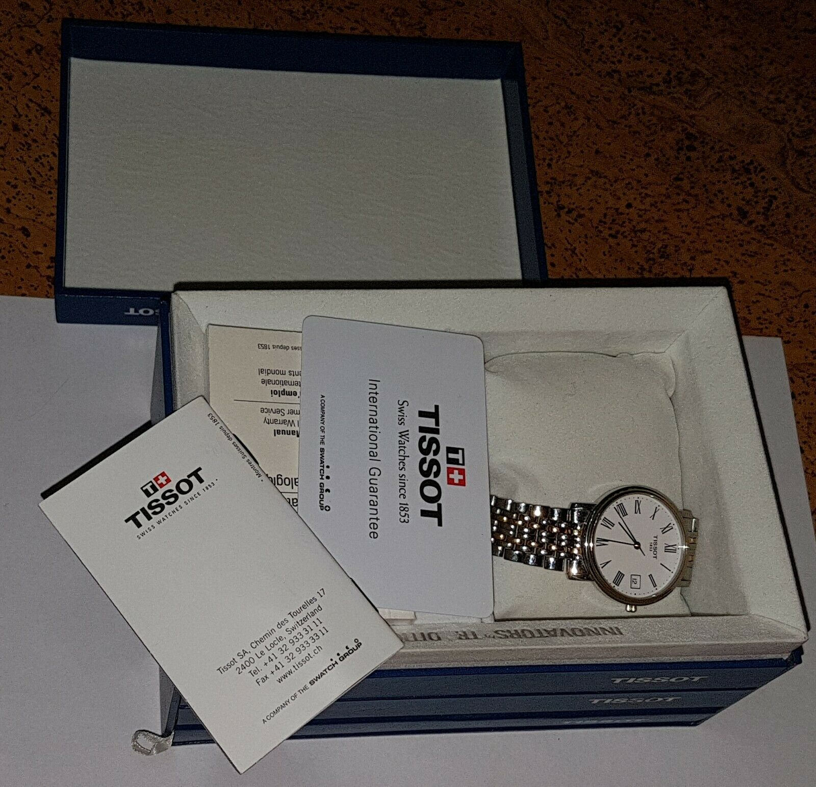 TISSOT T870 970 MEN S SWISS WRIST WATCH Date 1853 Stainless Steel