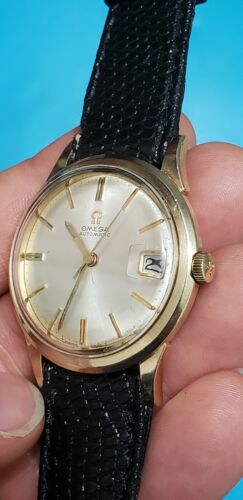 Vintage 1967 Omega Automatic Mens 10k GF Date Watch Cal 563 Ref KL