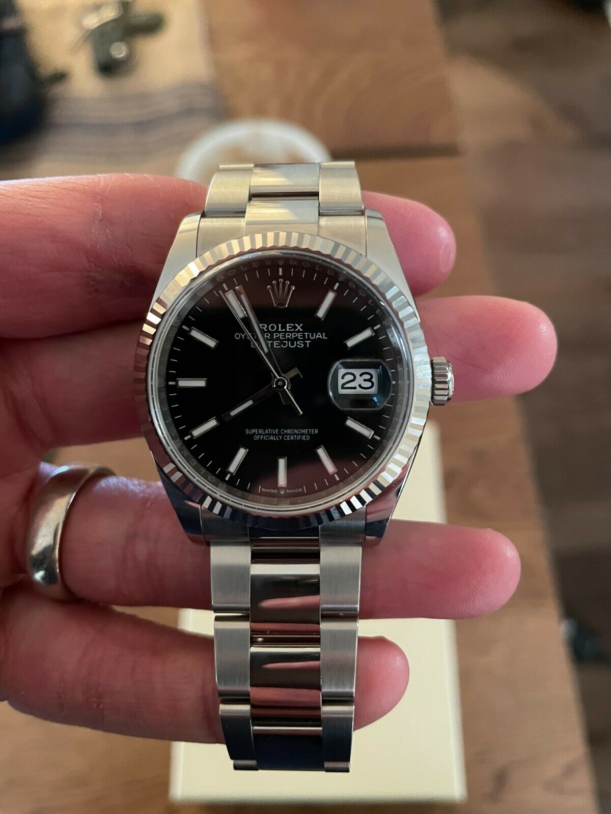 Rolex Datejust 36mm Ref 126234 Black Dial Fluted Bezel Oyster Bracelet ...