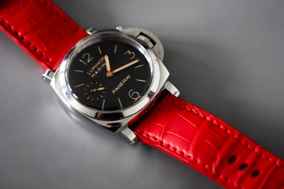 Panerai red shop alligator strap