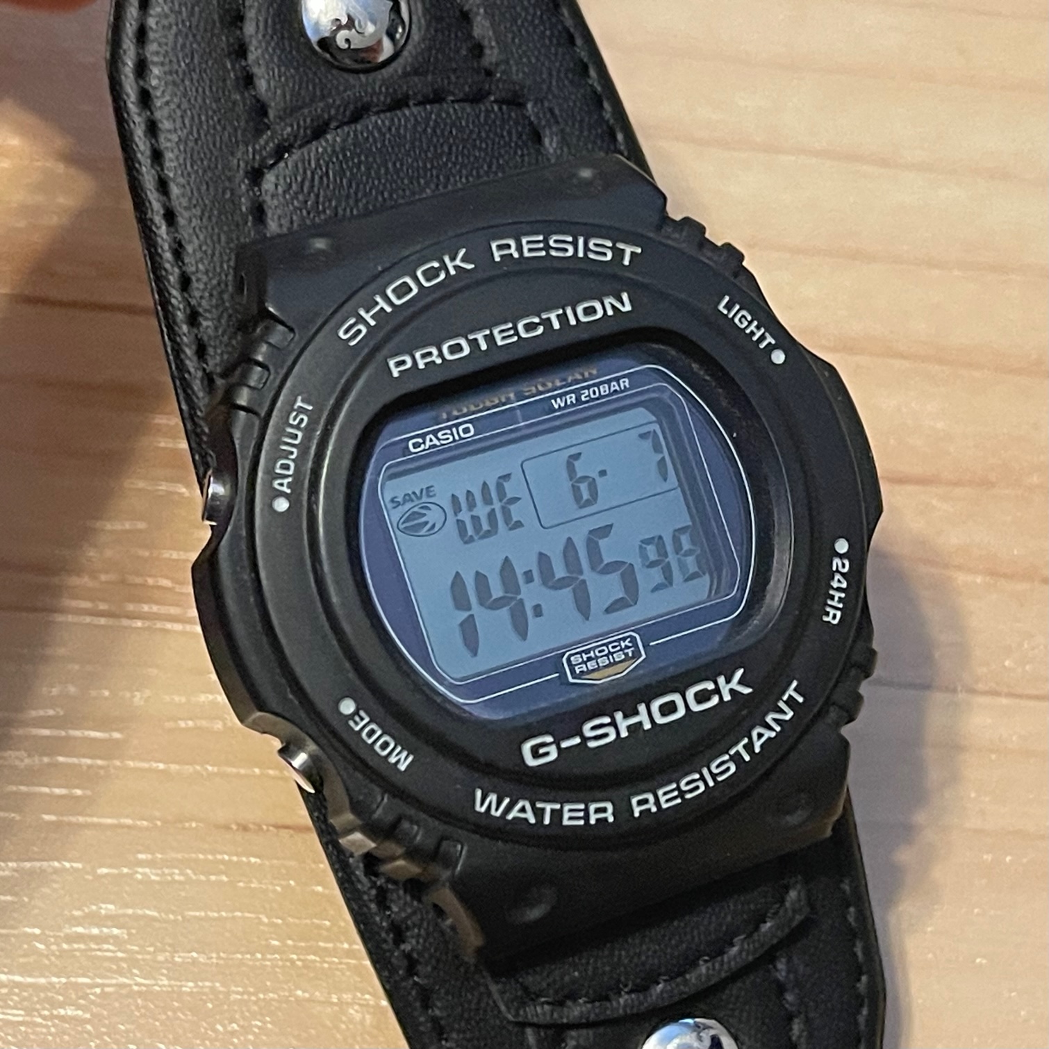 G shock with online leather band