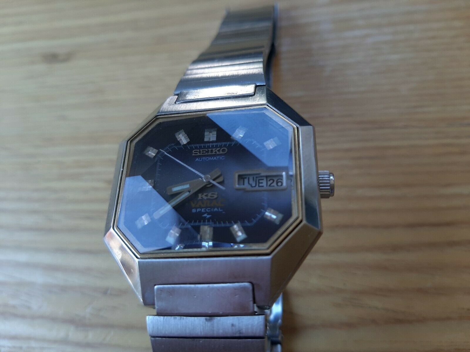 King Seiko Special Vanac 5246-5020 Vintage 1972 Blue Purple
