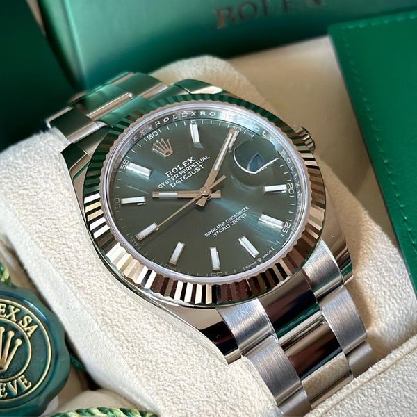 Rolex Datejust 41mm | 126334 Mint Green Dial - New Full Set ...