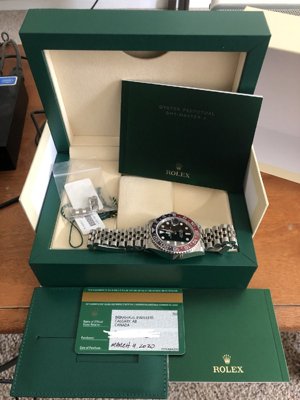 FS The Rolex GMT Master 2 Pepsi 126710 blro box paper 2020 March