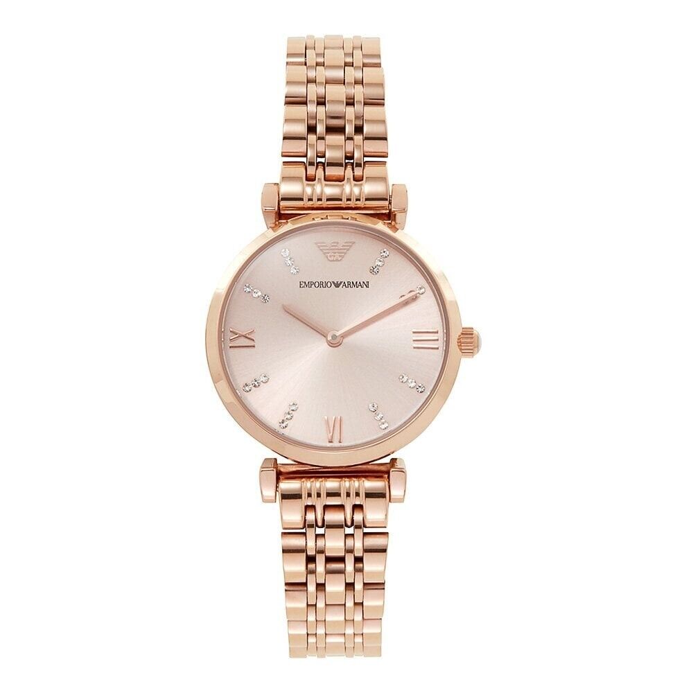 NEW GENUINE EMPORIO ARMANI AR11059 GIANNI ROSE GOLD DIAMOND ACCENTS WOMEN WATCH WatchCharts Marketplace