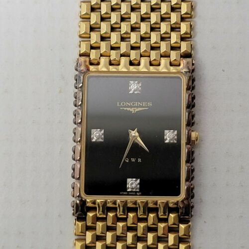 Longines QWR HT1965 Swiss 1500 Gold Rectangular Dress Watch