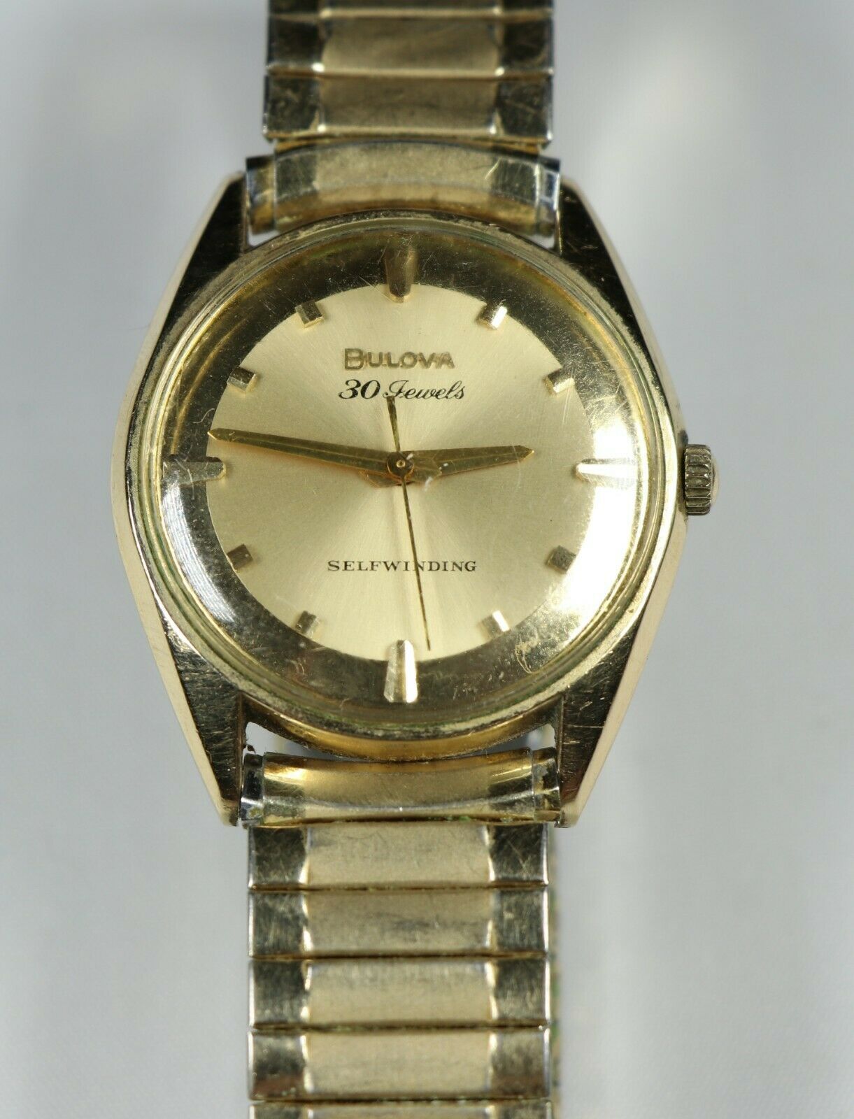 Mens Wrist Watch 10K RGP Bezel 