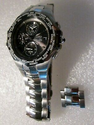 Superb Clean Seiko 5T82-0AA0 Coutura World Timer SPL001 Runs New
