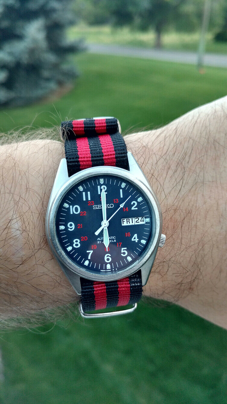 SNX429 Seiko Automatic 21 Jewels Military Field Watch (7S26