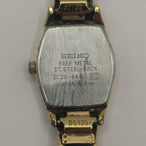 Vintage Seiko 2020-6440 RO Ladies Model - Seiko Gold Tone Art Deco