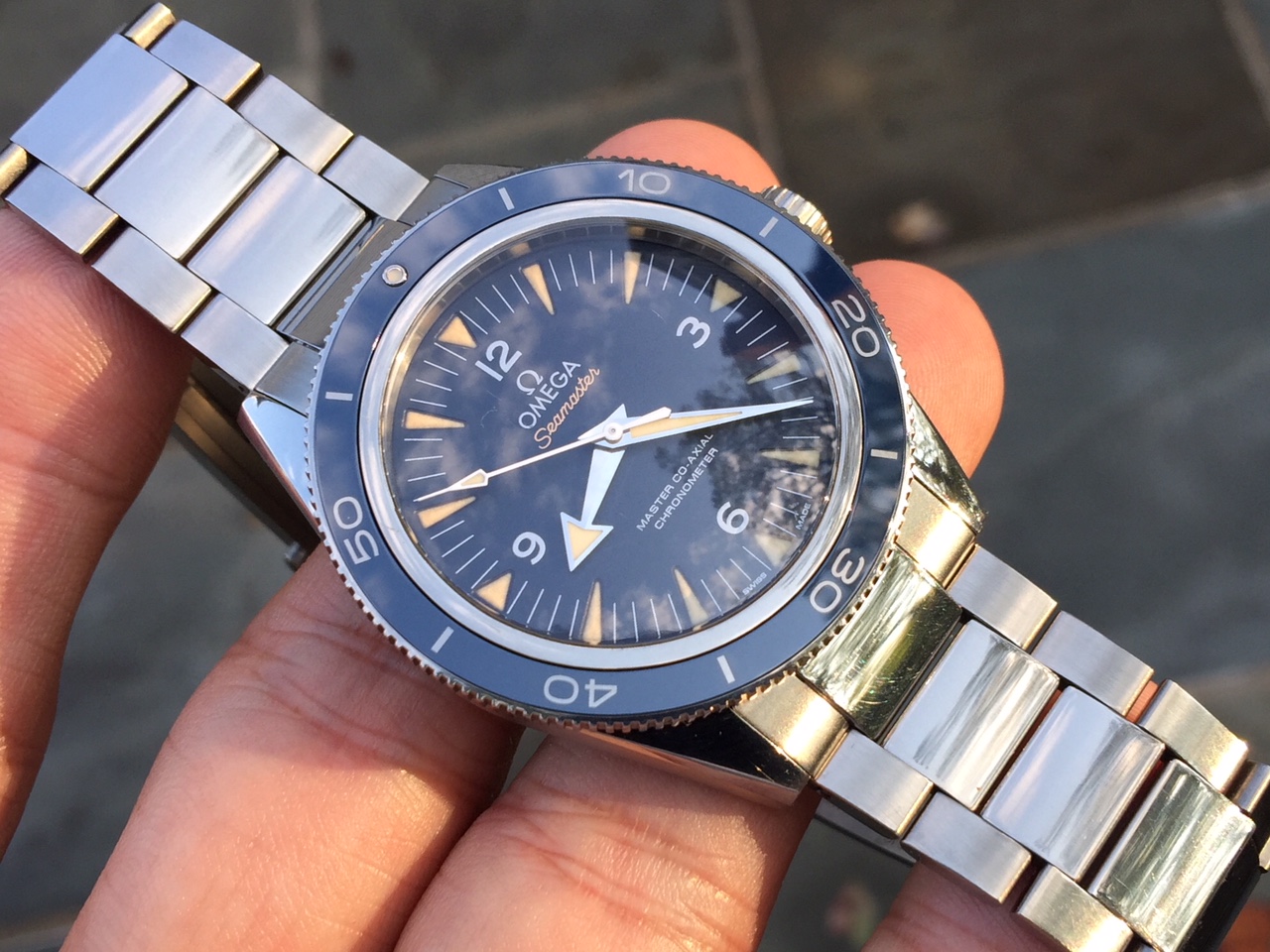 FS Omega Seamaster 300 Titanium Master Co Axial Blue 233.90.41.21