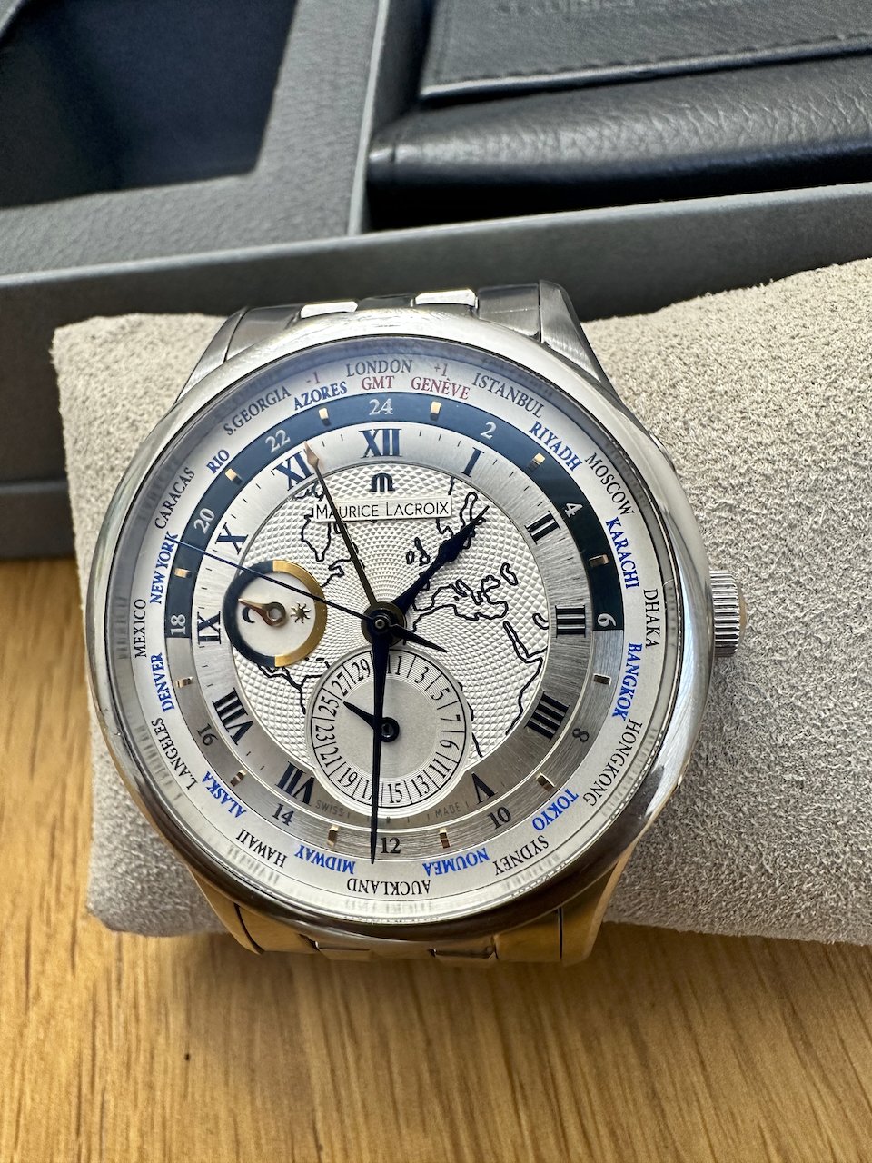 1 295 USD Maurice Lacroix Masterpiece Worldtime automatic on