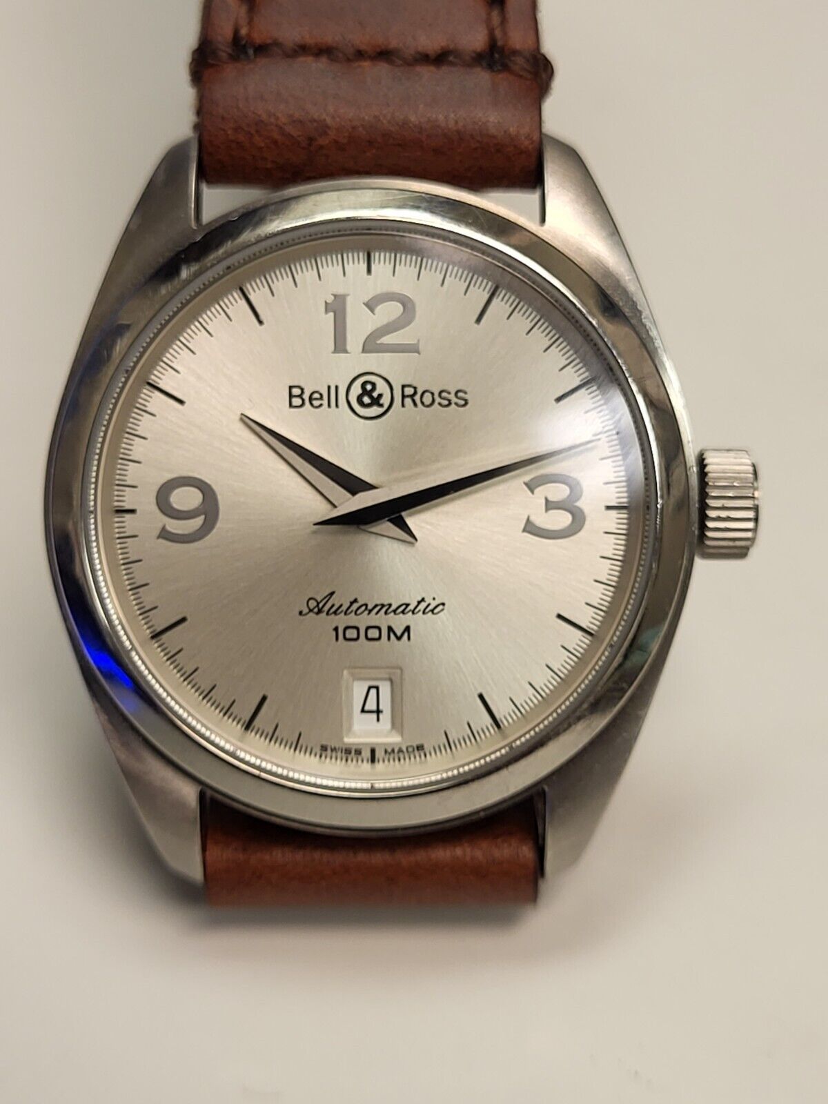 Bell ＆ Ross Vintage 210S Date Silver Dial Automatic Men's Watch