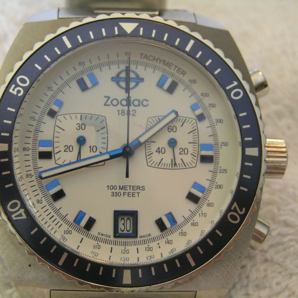 3pt8 ???? GENUINE ZODIAC SEA DRAGON CHRONOGRAPH QUARTZ WATCH