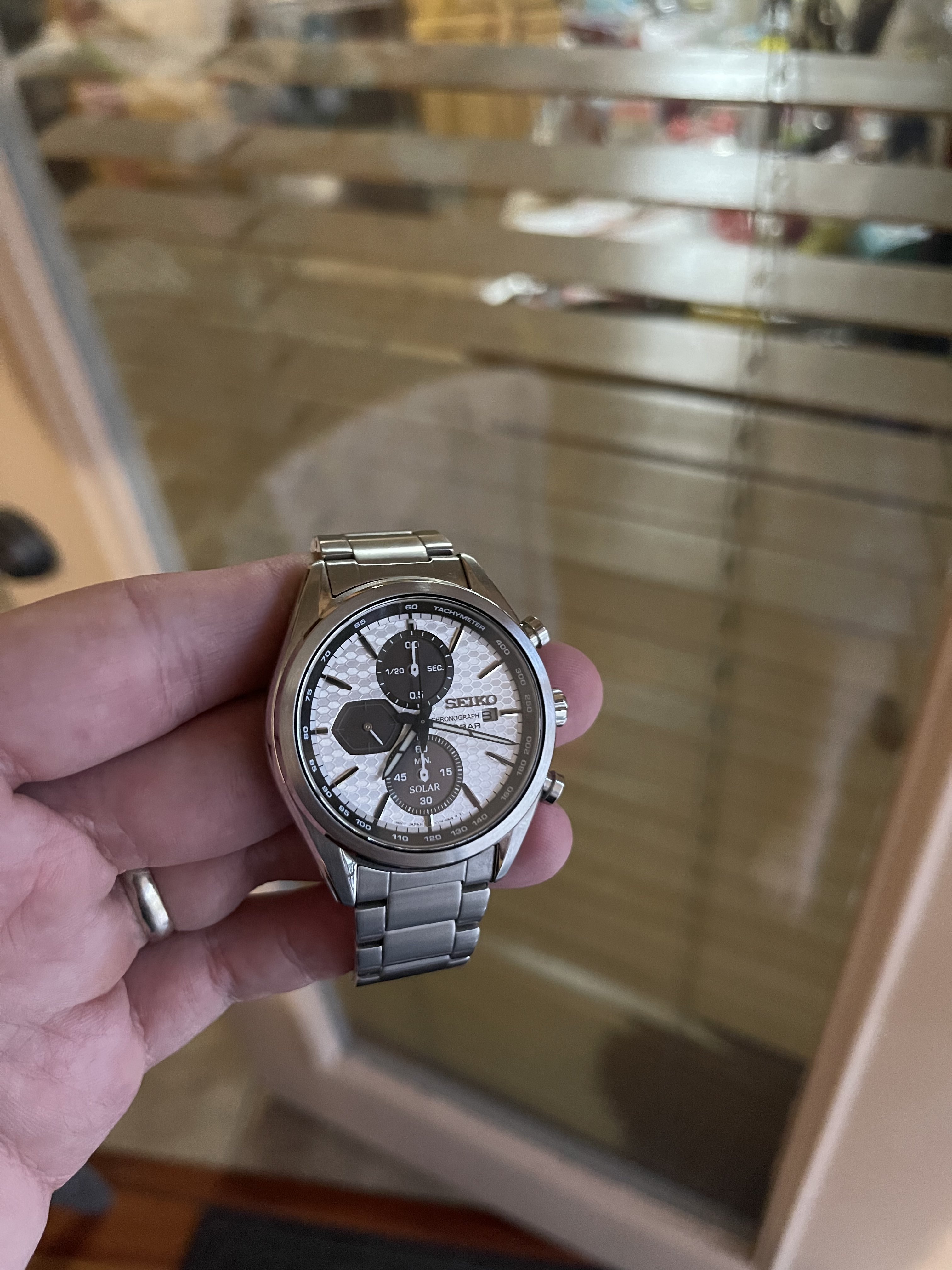 210 USD] FS: Seiko SSC769 honeycomb panda dial Solar Chronograph