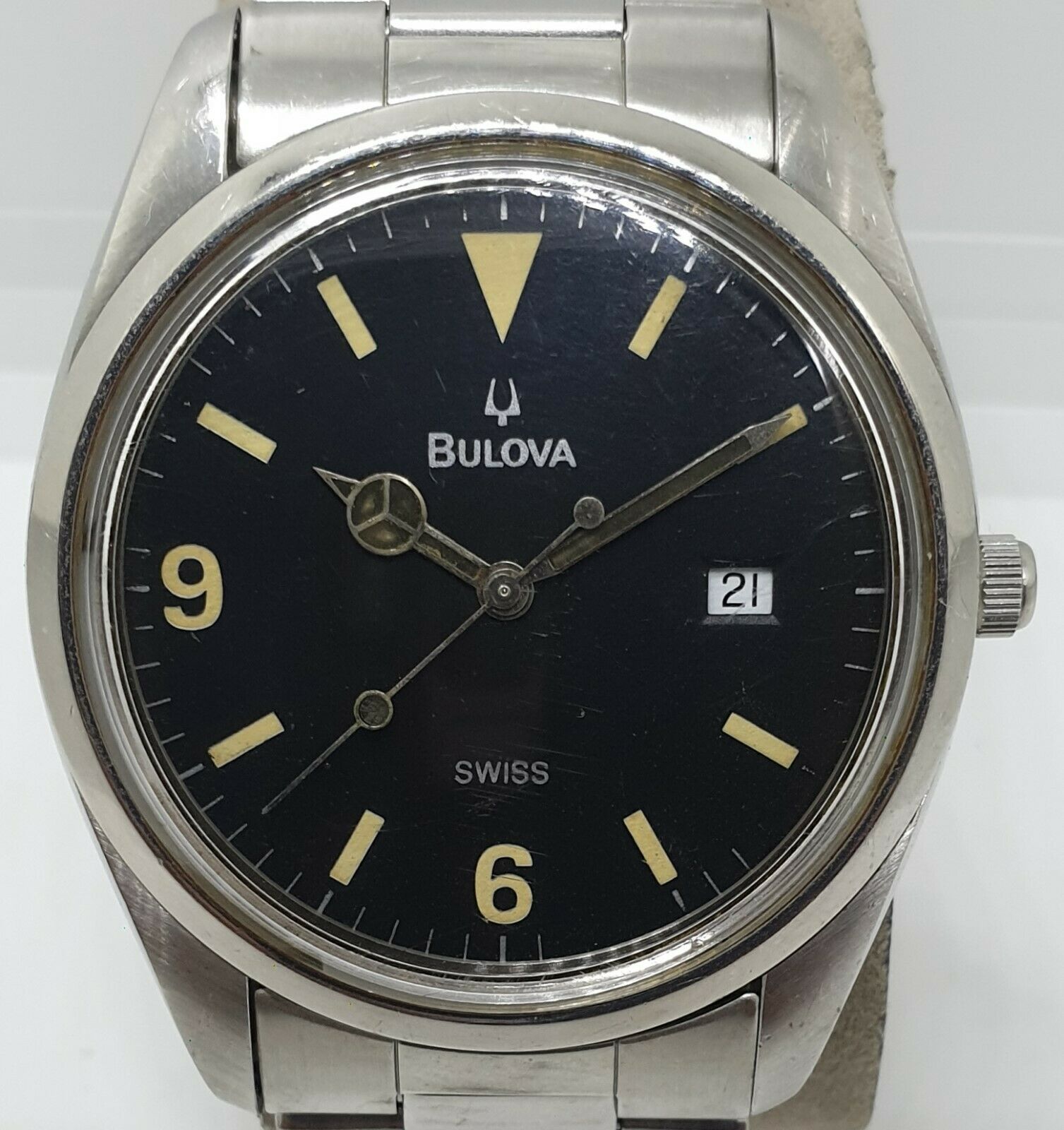 Genuine Vintage Bulova Explorer Homage Quartz Men s Watch