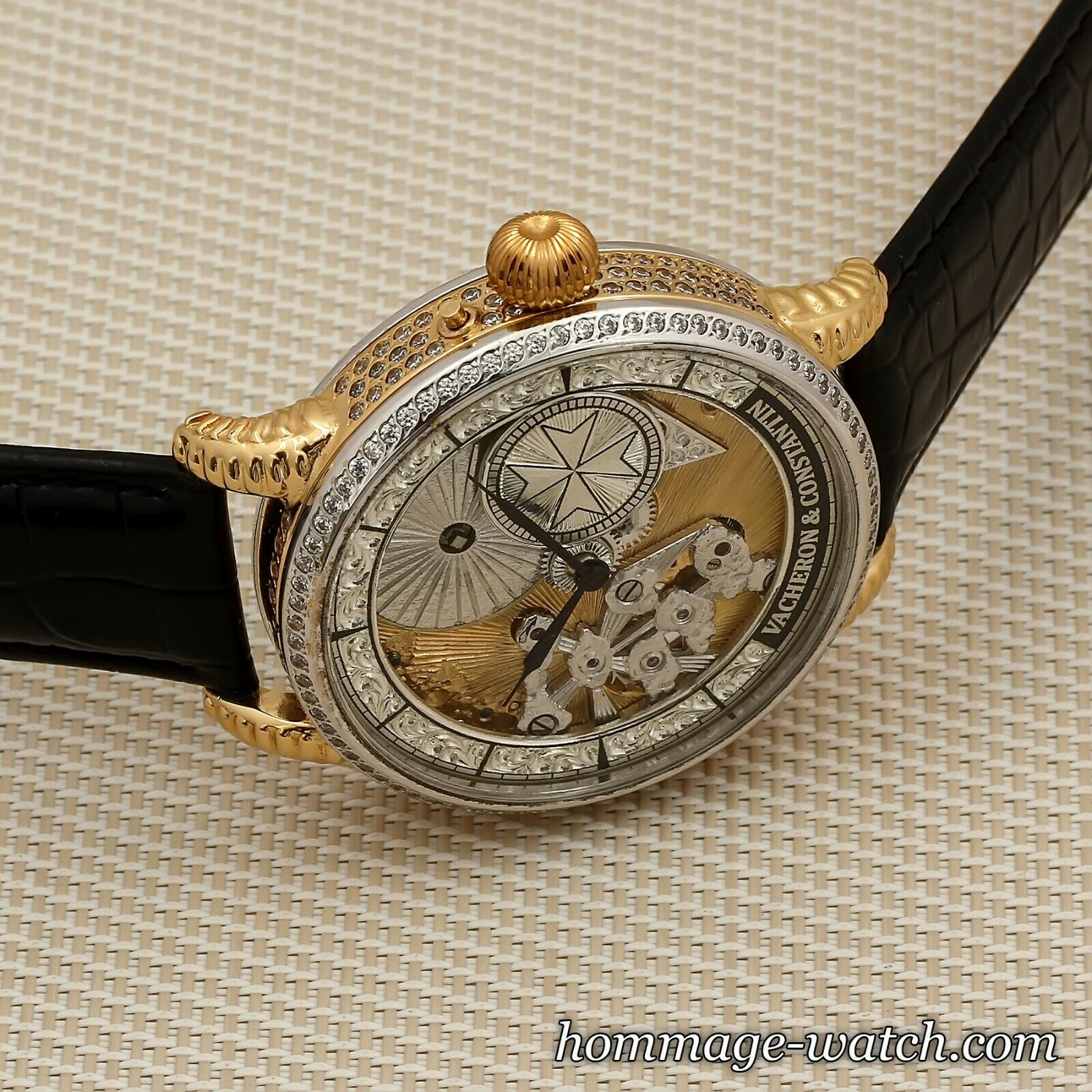 VACHERON CONSTANTIN movem SWISS Skeleton Hand Engrav Swarovski