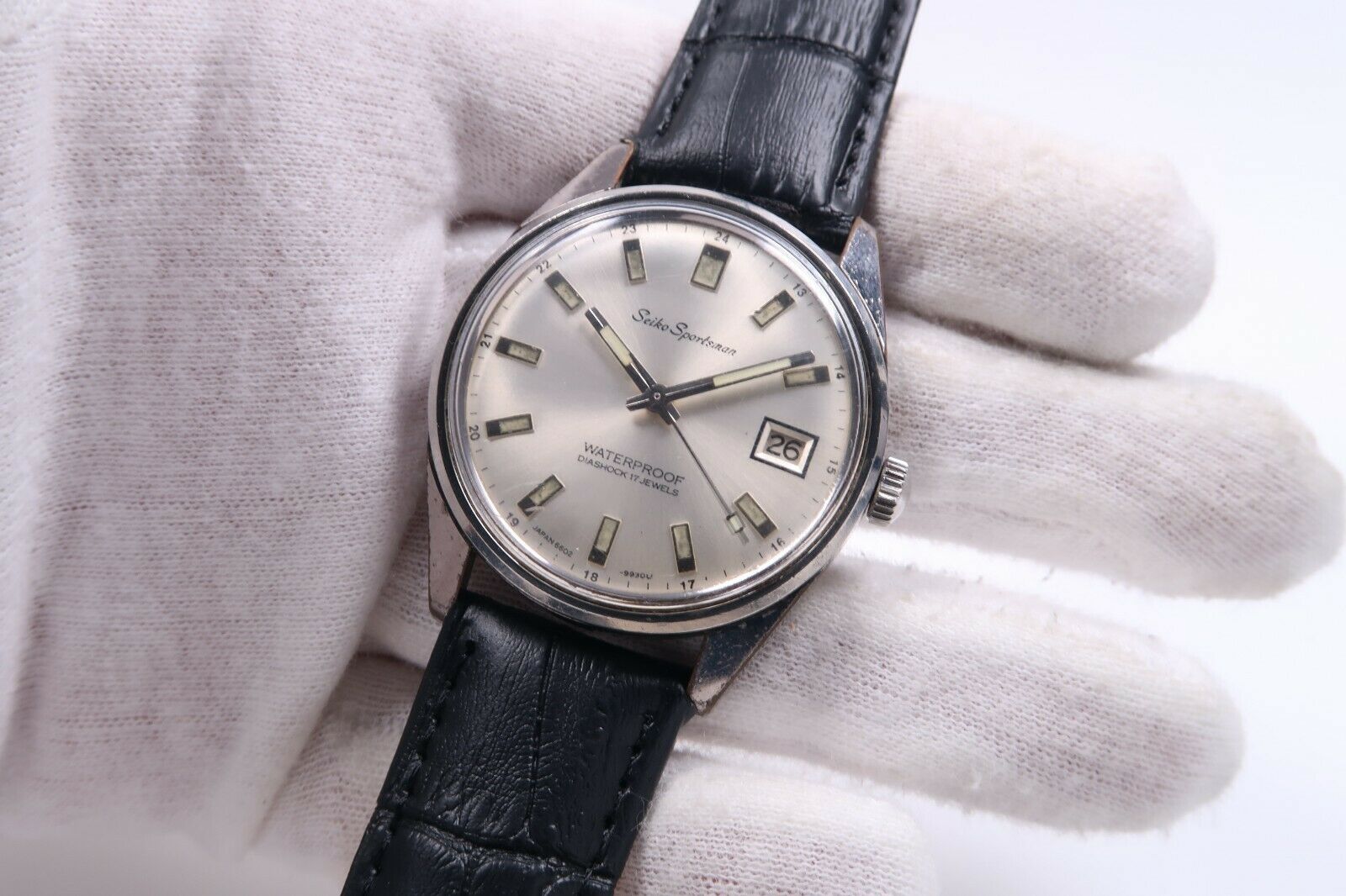 Vintage SEIKO SPORTSMAN 6602 9981 17J Hand Winding Watch JAPAN