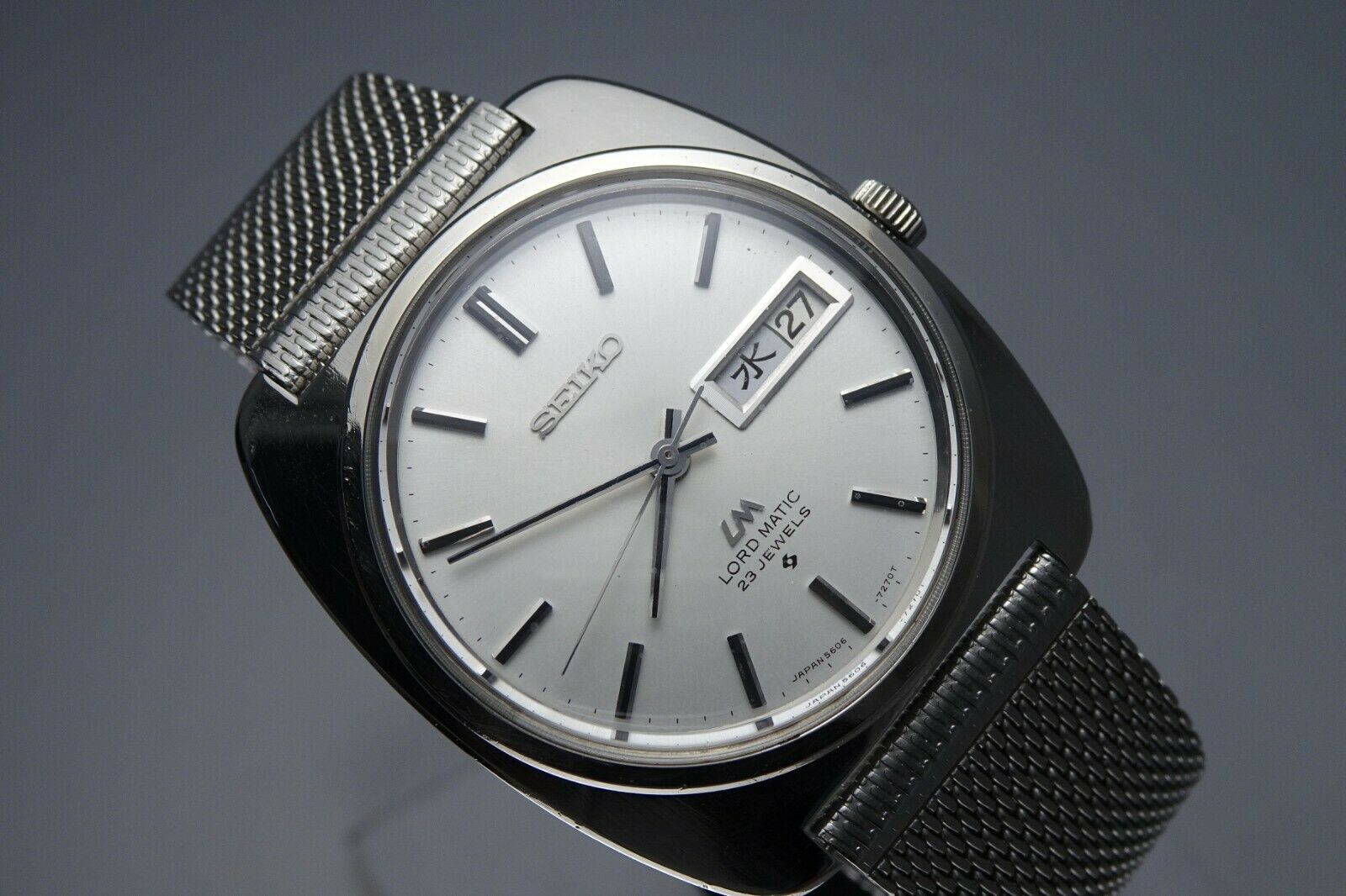 Vintage 1969 JAPAN SEIKO LORD MATIC WEEKDATER 5606-7130
