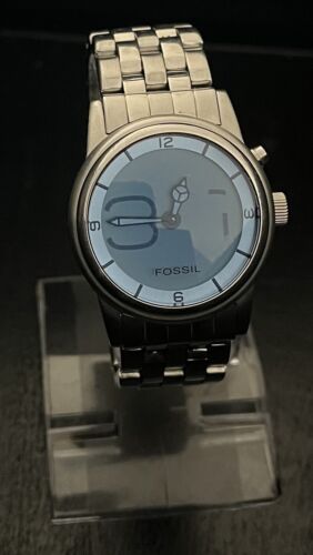 Fossil Big Tic BG-1043 Silver -Tone Animated Digital Seconds Fossil Big Tic BG-1043 Silver -Tone Animated Digital Seconds