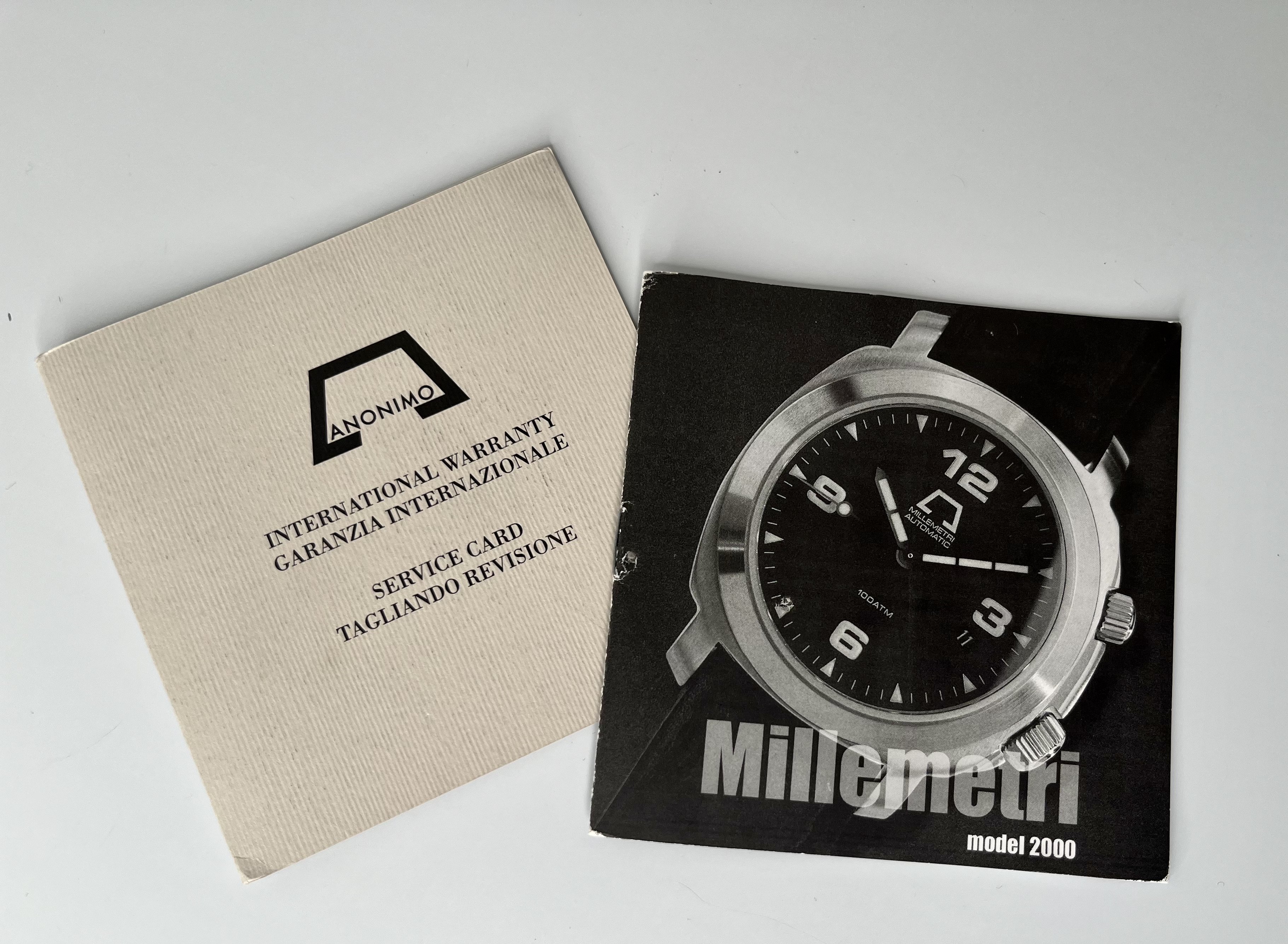 1 550 USD WTS Anonimo Millemetri 2000 1000m w extra stap and