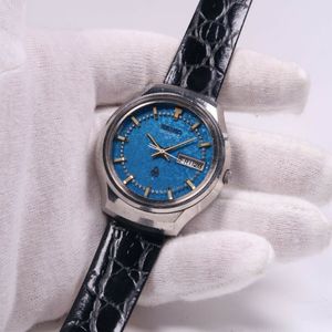 セイコー クオーツ 青文字盤　3803-7061 Vintage SEIKO QUARTZ QT 3803-7061 STAINLESS Mens Watch JAPAN RARE
