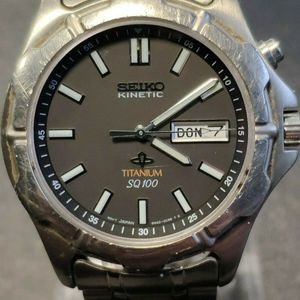 SEIKO セイコー KINETIC SQ100 裏スケ AGS/自動 腕時計 KINETIC