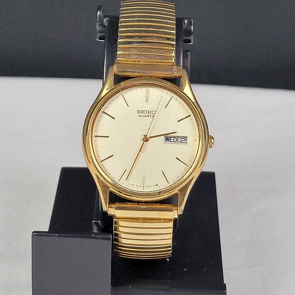 Vintage Seiko 5Y23-8039 Gold Men’s Watch with Seikoflex Band RUNNING ...