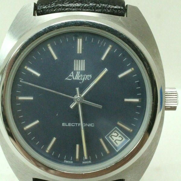 ZENITH ALLEGRO 50.0 Tuning Fork Blue Dial Wristwatch 010111500/RUNS