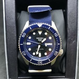 New Seiko Men's Blue Dial Nylon NATO Strap Dive Watch - SRPD87 #B67 |  WatchCharts