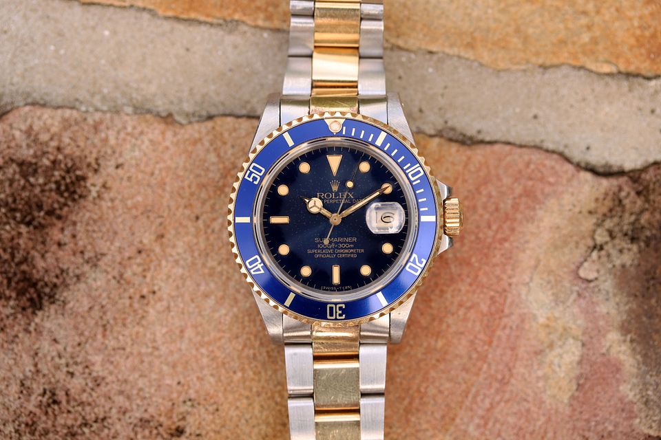 1986 Rolex Submariner Date ref. 16803 Blue Faded Dial Unpolished