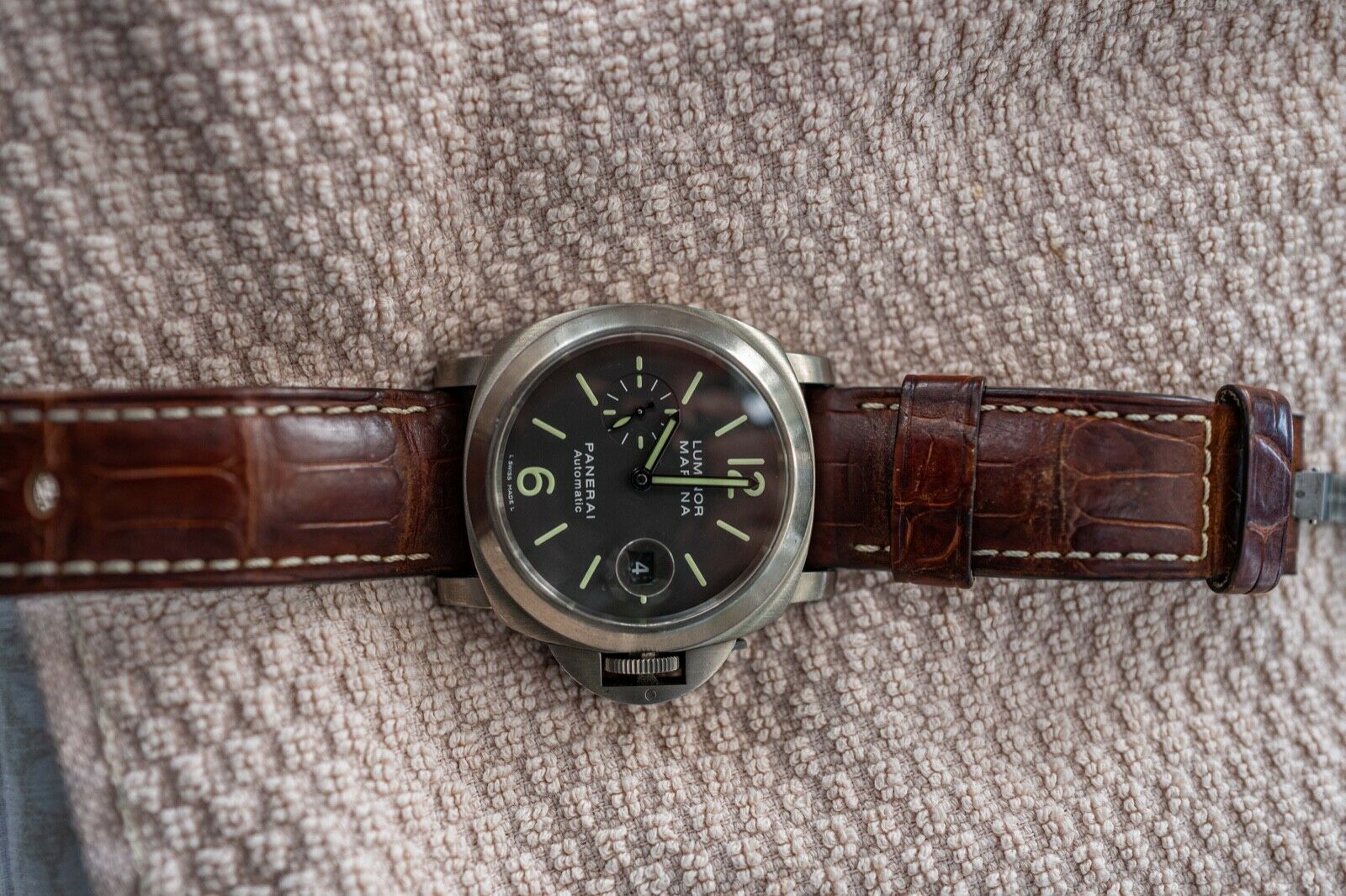 Panerai PAM 240 Titanium 44mm Luminor Marina Automatic Tobacco