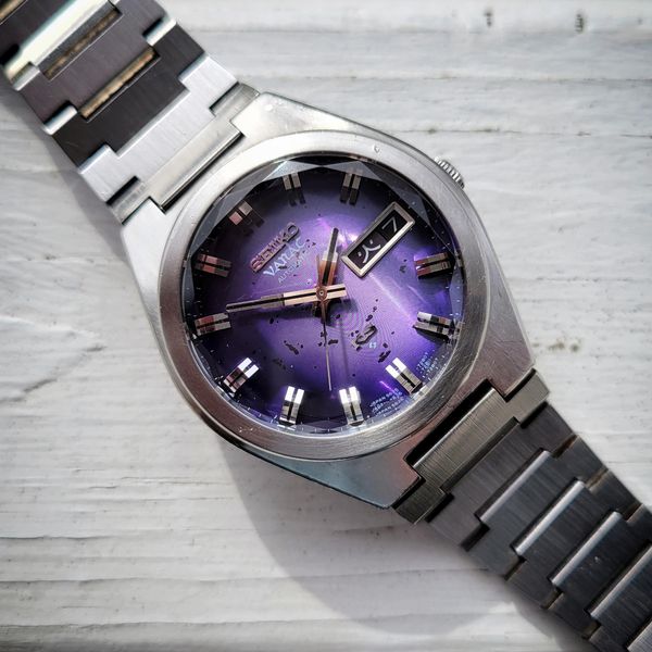 【稼働】KING SEIKO VANAC 5626-7250 パープル King Seiko Vanac 5626-7250 Ultra Rare Vintage Purple Dial Working