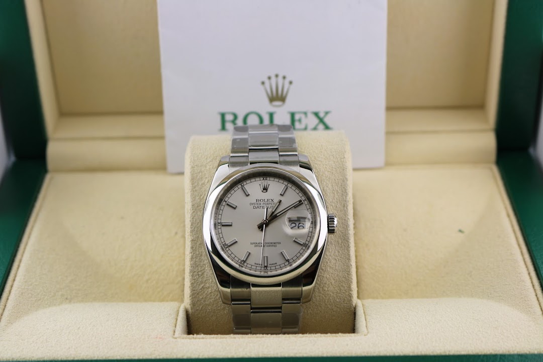 2011 Rolex Datejust 116200 Silver Dial SS Oyster With Papers 36mm