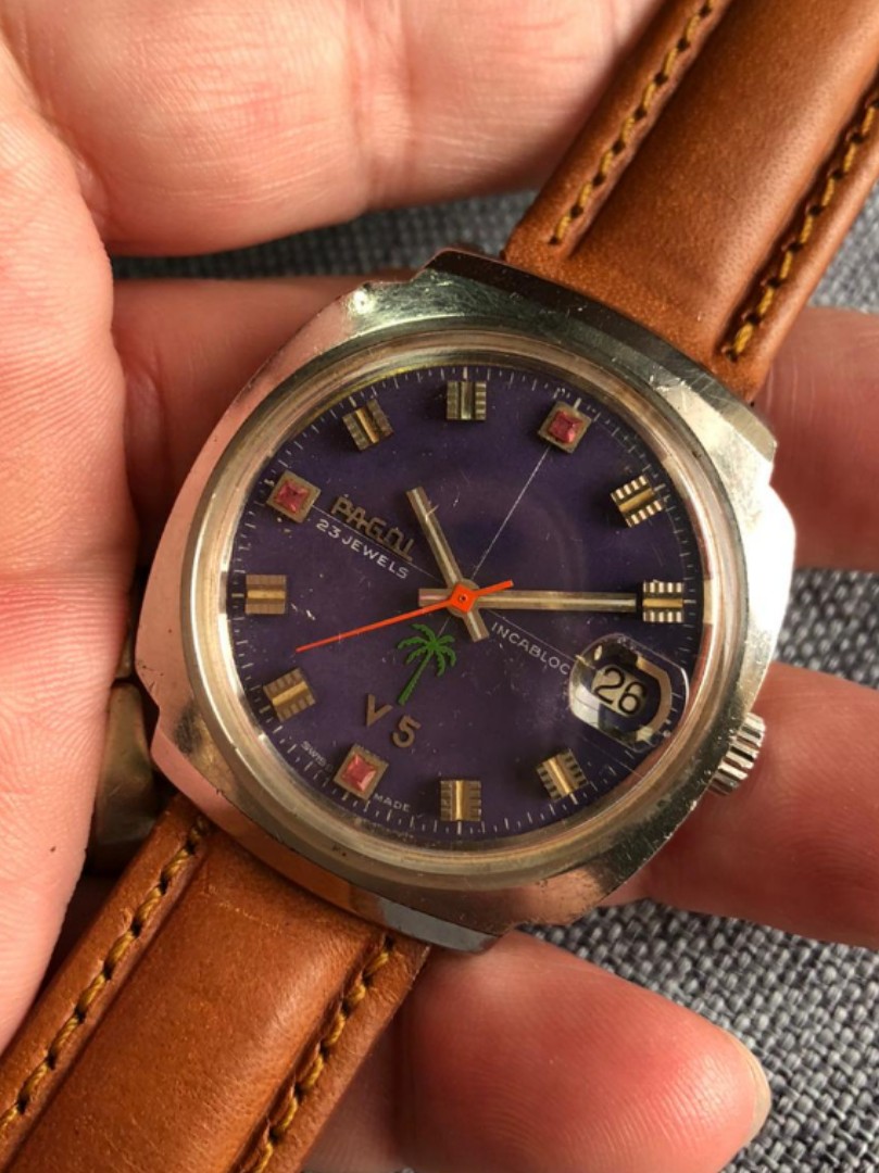 1960s Pagol vintage watch ultra rare, Men's Fashion, Watches & Accessories,  Watches on Carousell