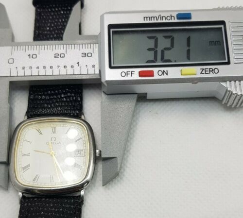 Omega Mens De Ville Quartz Date Roman Numerals Swiss Watch Cal