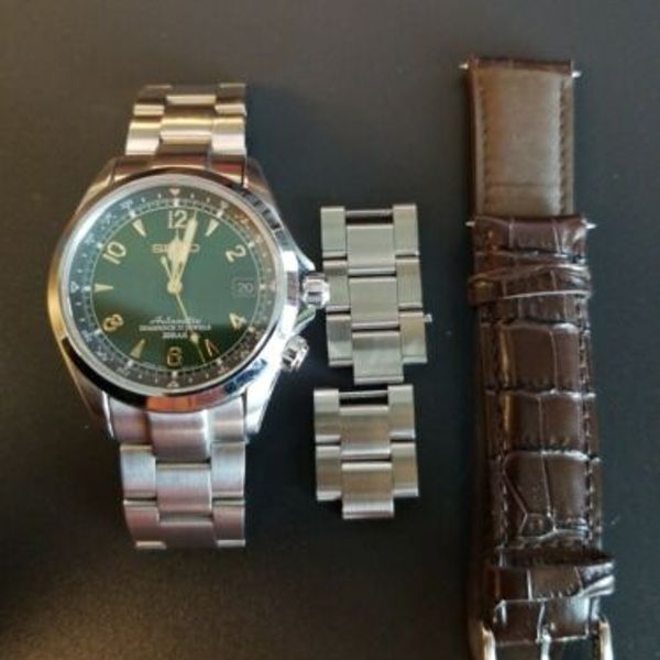 Seiko Alpinist SARB017 Green Dial Automatic Watch + Super Oyster Bracelet |  WatchCharts