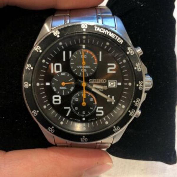 Men's Seiko Analogue Quartz Chronograph, 7T92-0KE0 100M