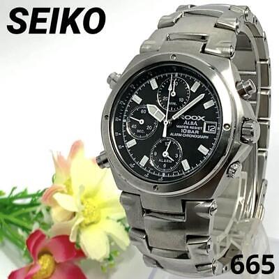 Orologio Uomo Seiko Alba ROOX Y182-6F10 Crono Sveglia Quadrante