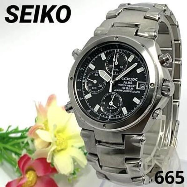 Orologio Uomo Seiko Alba ROOX Y182-6F10 Crono Sveglia Quadrante