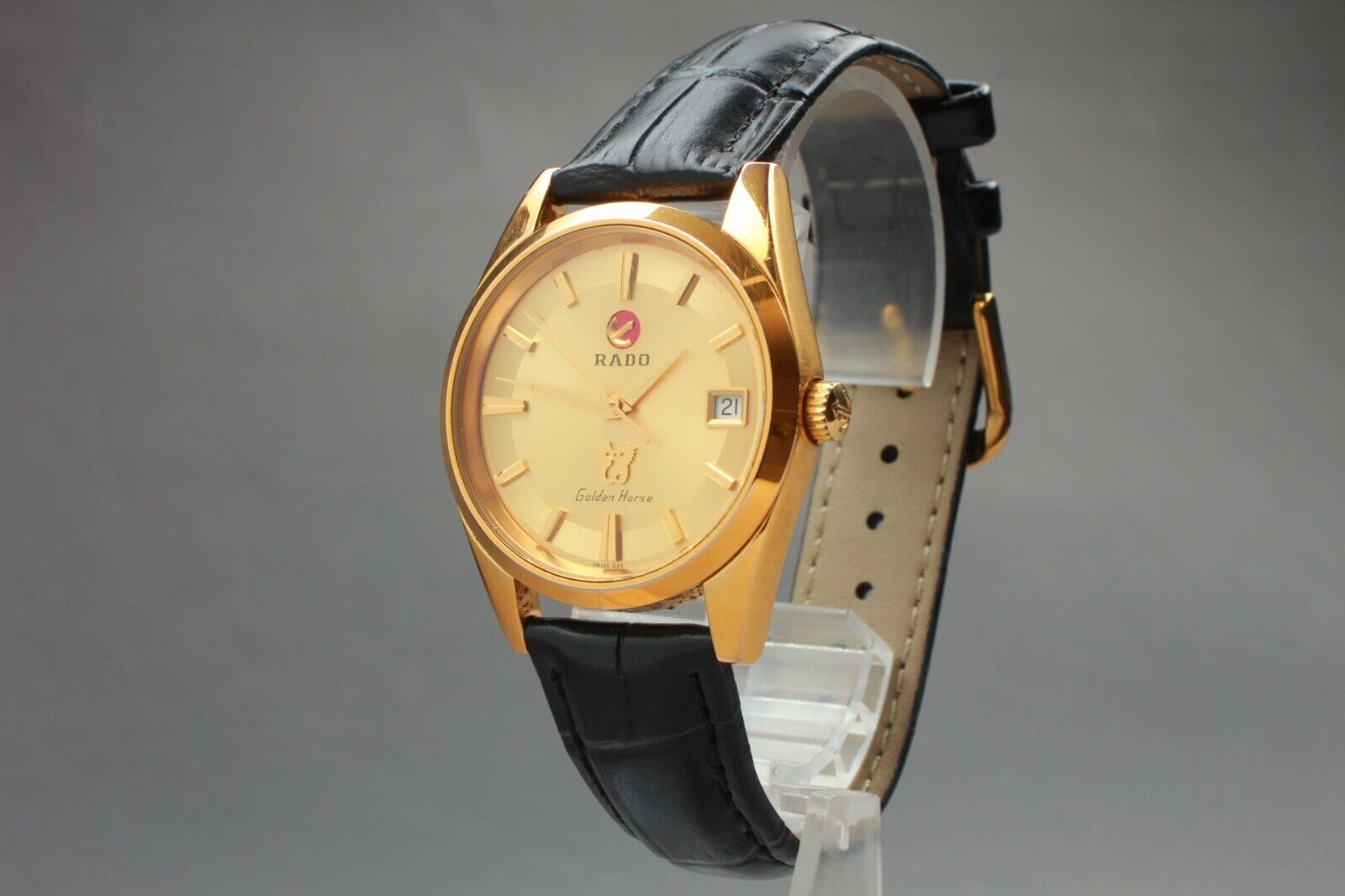 NEAR MINT】 Vintage RADO Golden Horse 633.3673.2 Gold Men's AT