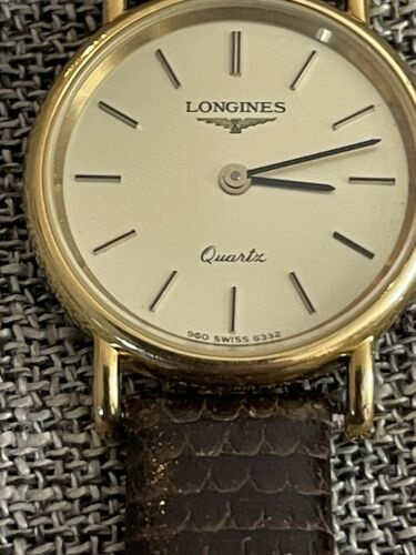 VINTAGE 1980s LONGINES 960 6332 LADIES GOLD TONE WATCH 5 JEWELS