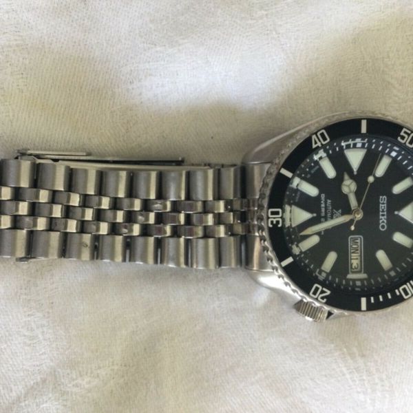 LOVELY BLACK PROSPEX MODDED SEIKO 7S26-0020 SKX007 AUTOMATIC WATCH SN ...