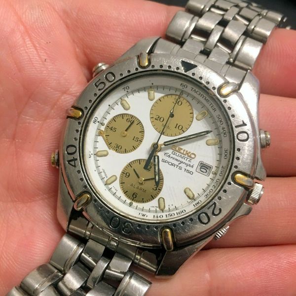 Vintage Seiko 7T32 6E0A Sports 150m Chronograph watch for parts or repair  150m | WatchCharts
