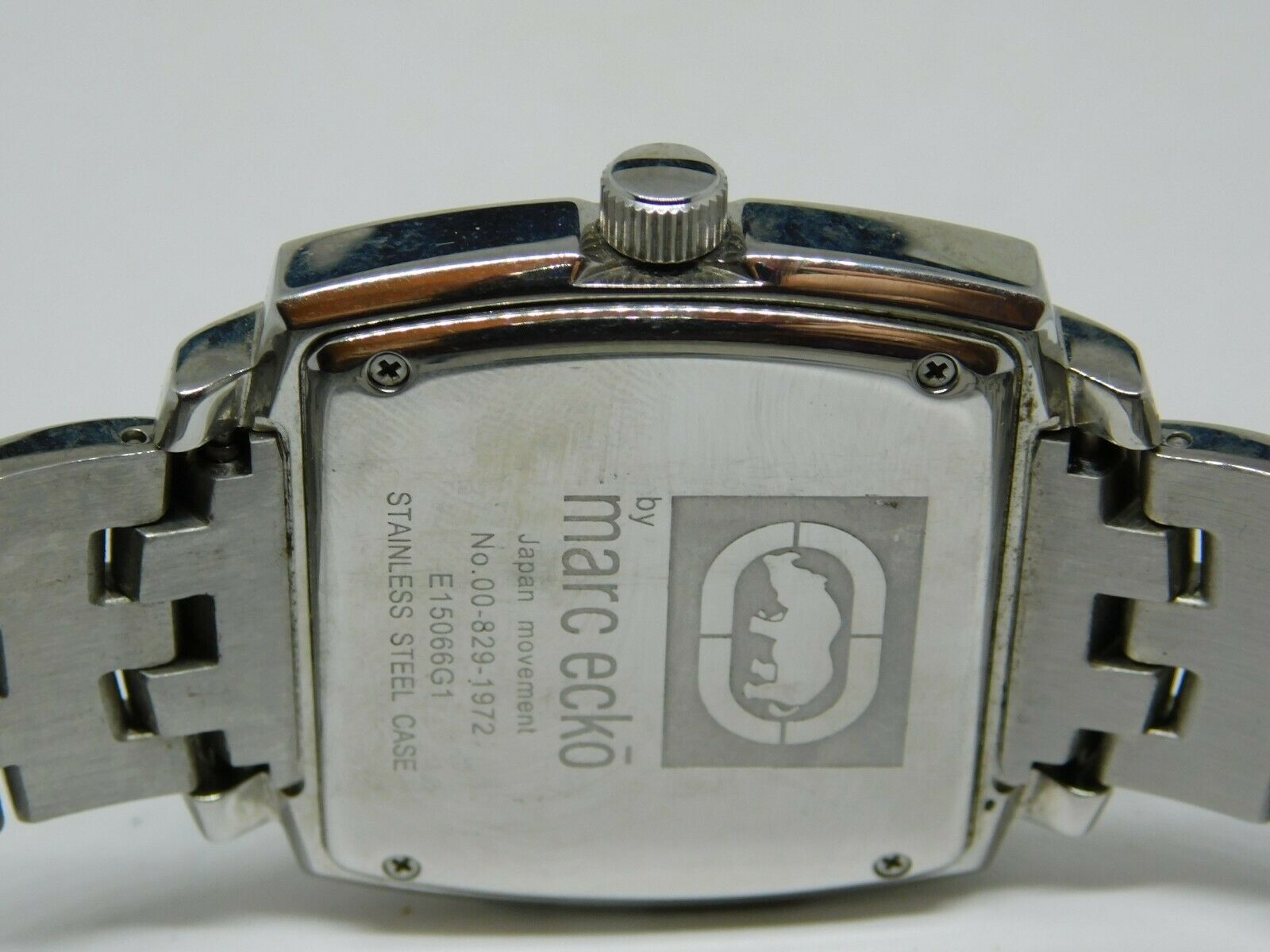 Massive Heavy Marc Ecko 00-829-1972 All Stainless Steel 