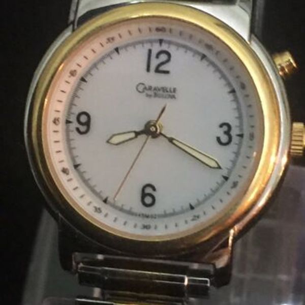 caravelle by bulova, Vintage Ladies Watch Back Light, Stretch Band,New