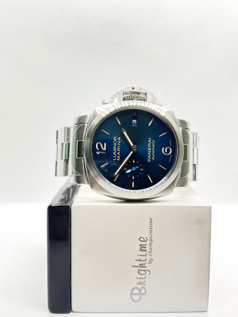 Pre Owned Panerai Luminor Marina Pam 1028 Blue Dial Automatic