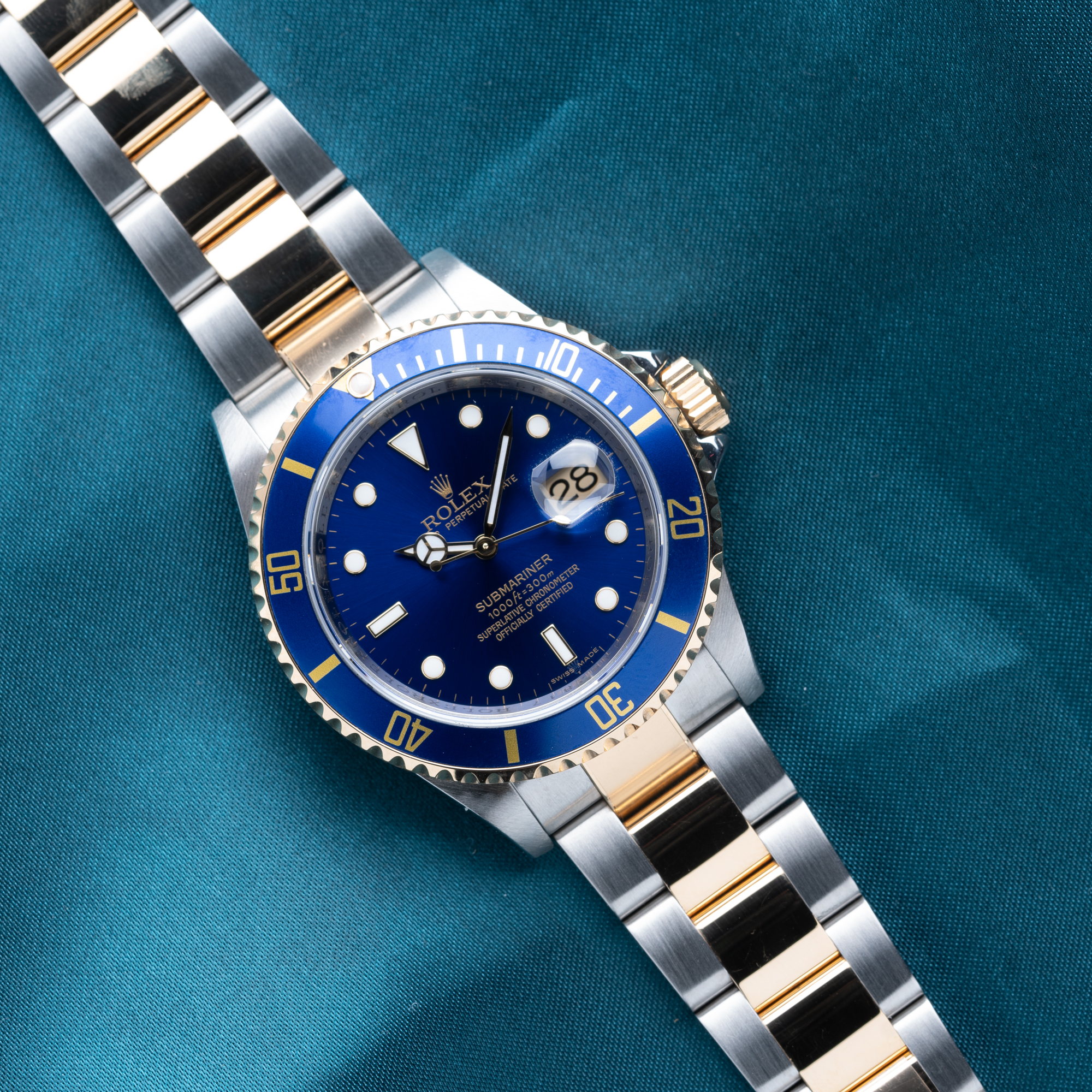 WTS 2008 Rolex Submariner Bluesy Ref. 16613 with Box Papers