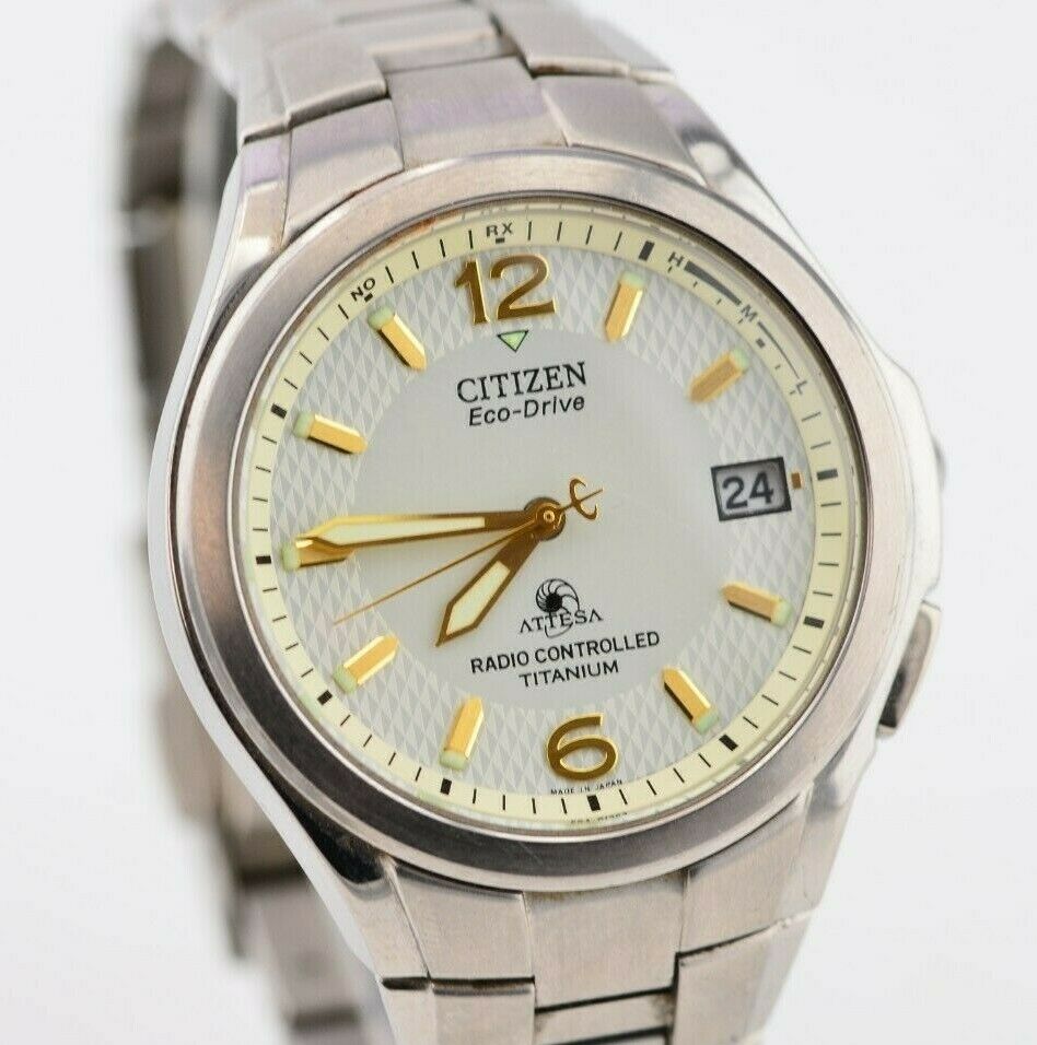 K432 Vintage Citizen Attesa Eco-Drive Titanium Solar Watch GN-4W-S